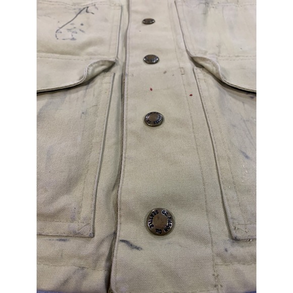 Vintage Filson Tin Cloth Lot 8 Work Vest Hunting Fishing Made In USA Sz 44 - Picture 3 of 7